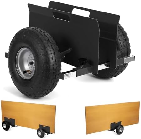 600 LBS Panel Dolly, Door Dolly Adjustable Drywall Mover with 10" Tires by Unknown