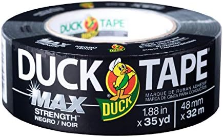 Duck Brand Max Strength Duct Tape - 1 Roll - Heavy Duty Hold - 1.88 Inch x 35 Yards - Black (240867) by DuckBrand