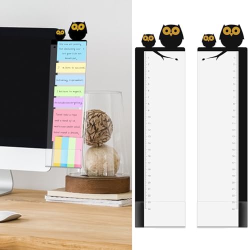 Office Desk Accessories 2pcs Multifunction Computer Monitor Memo Board - Transparent Computer Side Panel Memo Creative Monitor Side Panel Suitable for Office Home Desktop - Image 6