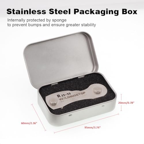 Radius Gauge Set (R25-50mm) Stainless Steel Radius Fillet Gage - Image 2