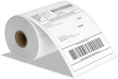 9527 Product 4" x 6" Thermal Labels for Zebra Rollo Direct Thermal Printers, 1 Roll 250 Labels Blank Direct Thermal Shipping Label by 9527+Product