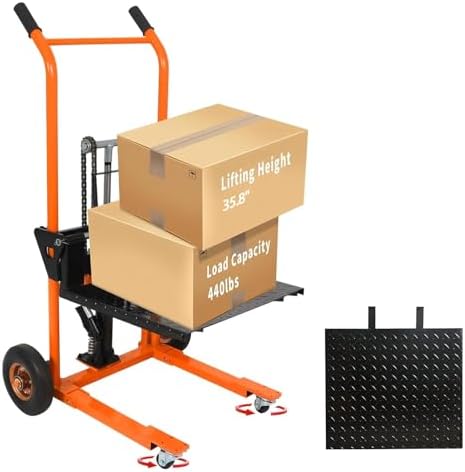 Tory Carrier Hydraulic Wich Stacker, 440lbs Capacity 35.8in Lifting Height by TTORYCARRIER