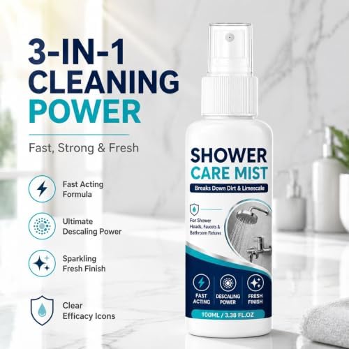 Fast-Acting Shower Limescale Remover Spray, 3PCS - Image 6