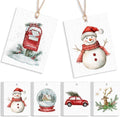 Tenceur 50 Set Christmas Watercolor Gift Tags with String by Tenceur