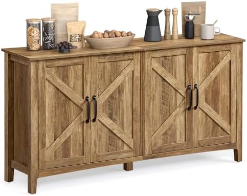 VASAGLE Buffet Cabinet, Coffee Bar, Adjustable Shelf by VASAGLEbySONGMICSHOME