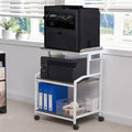Lauren&Harold 34'' Printer Stand with Power Outlets & USB Ports Grey/White by LaurenHarold