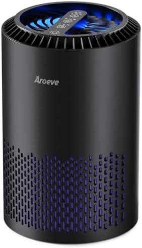 AROEVE Air Purifiers for Bedroom with Sleep Mode Speed Control-MK01A(Black) by AROEVE