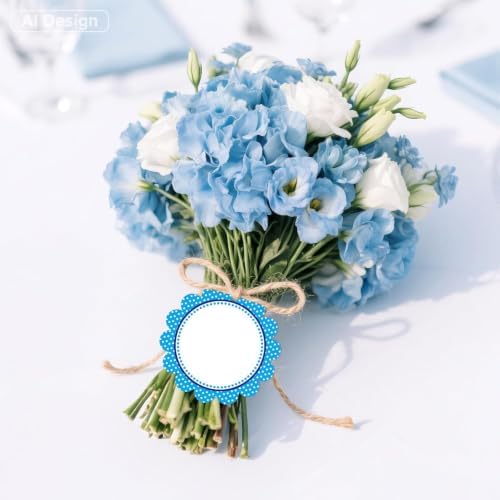 G2PLUS 50PCS Blue Scalloped Tags, Back to School Gift Labels with String - Image 6