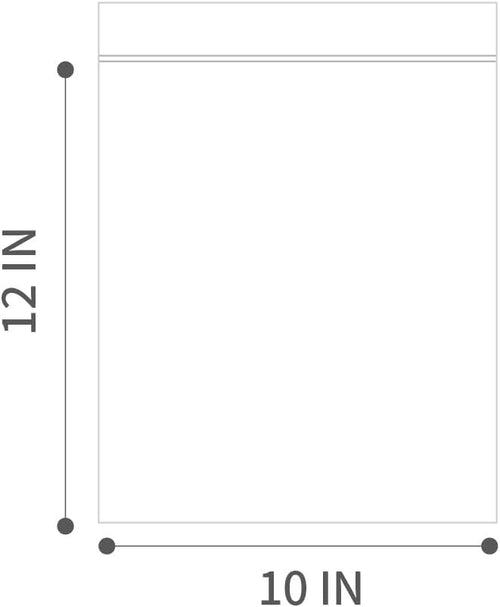 10" X 12" 2 Mil Clear Reclosable Zip Plastic Poly Bags - Image 2