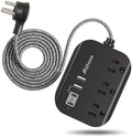 Travel Essentials, Power Strip with USB, Compact Flat Plug Extension Cord by Mifaso