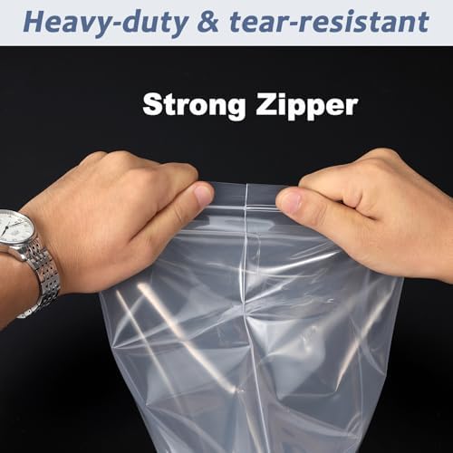 20PCS 18"x 23"Thick 5 Mil Reclosable Large Clear Zip Poly Lock Plastic Bags - Image 6