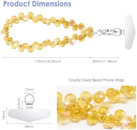 TENOC Beaded Phone Wrist Strap, Marigold - Image 2