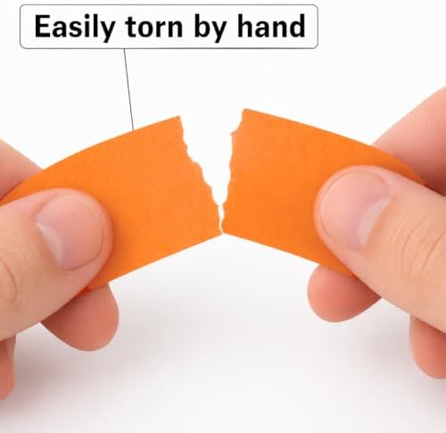 3 Pack Orange Painters Tape - Masking Tape 1 Inch Wide - Multi-Surface, Smart Adhesion, Indoor & Outdoor - 270FT Total - Paint Tape for DIY, Labeling, Art, Car, General Purpose (#3910) - Image 4