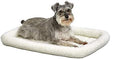 MidWest Homes for Pets QuietTime Dog Bed - White Fleece Bolster, Ultra-Soft and Machine Washable, Fits 30-Inch Crates and Carriers, for Medium Breed Dogs by MidWestHomesForPets