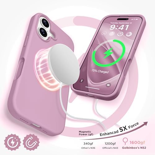 GolbinBox Magnetic for iPhone 17 Case, Silicone Cover, Roland Purple - Image 4