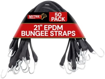 Mytee Products 21" EPDM Tarp Bungee Straps Crimped Hooks -50 Pack - Image 2