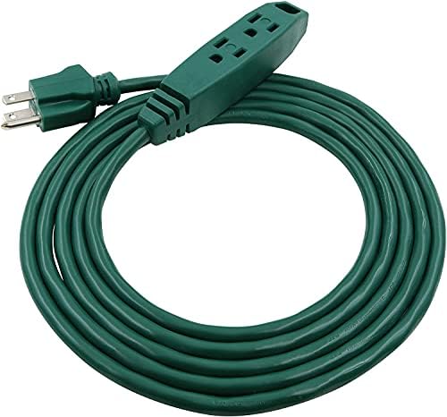 Clear Power 16 Gauge 3Prong Cords (3 Outlets, Green, 9 ft) by ClearPower