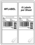 MFLABEL 3-1/3" x 4" FBA Shipping Labels - 6-UP on 8.5x11 Sheet, 50 Sheets (300 Labels) | Easy to Peel& Pop-Out Design for Laser & Inkjet Printers | Address Labels for Amazon FBA, UPS, FedEx by MFLABEL