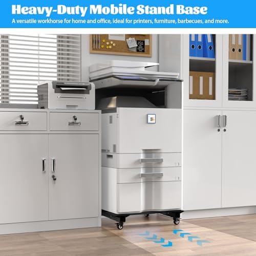 Furniture Dolly 1500LBS Capacity, Adjustable Heavy Duty Iron Moving Dolly Cart with 4 Lockable Caster Wheels, Stand Base for Washing Machine Refrigerator Dryer with Non-Slip Mat Easy Moving - Image 5