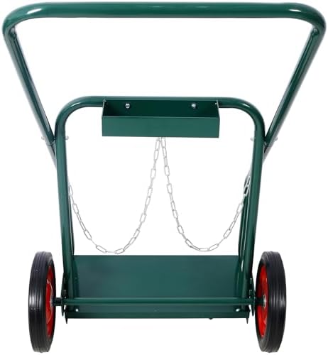 Deluxe Welding Cylinder Hand Truck with 10-Inch Solid Rubber Wheels, 440lbs Capacity Dual Welding Cylinder Cart, Large Dual Oxygen Tank Cart Dolly - Image 6