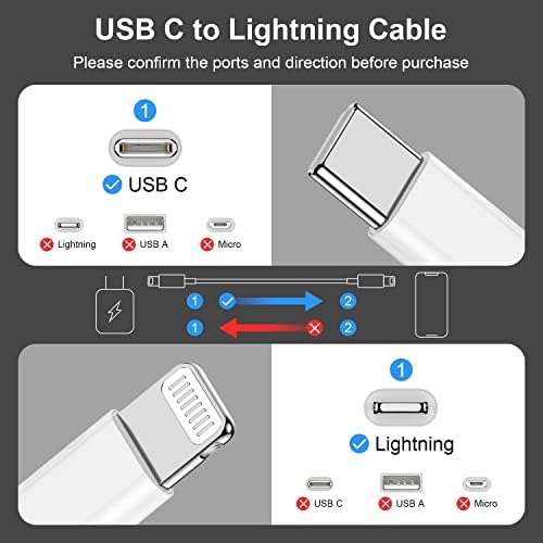 2 Pack for Apple iPhone 14 Fast Charger Cable 10ft [Apple MFi Certified], USB Type C to Lightning Cable 10 Foot Apple iPhone Charging Cord for Apple iPhone 13 12 11 Pro XR XS Plus - Image 2