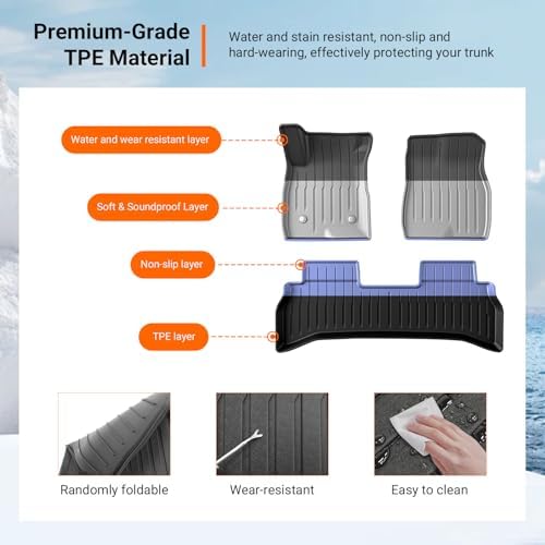 powoq Floor Mats Cargo Mat Compatible with 2021-2026 Chevy Trailblazer FWD - Image 5