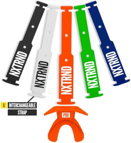 Nxtrnd One Pro Football Mouth Guard, Interchangeable Strap, Fits Adult & Youth (Orange) - Image 4