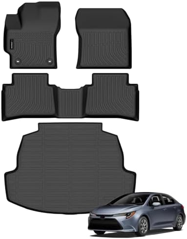 AUXKO All Weather Floor Mats Cargo Mat for Toyota Corolla Sedan 2026-2020 by AUXKO