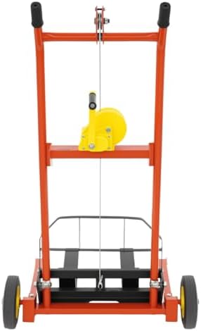 Hydraulic Material Lift Winch Stacker, Pallet Truck Dolly, Adjustable Stacker Fork Lift, 330 Lbs 40" Max Lift with 9" Casters, Removable Lifting Platform for Warehouse, Factory, Workshop - Image 7