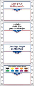 Shipping Stickers, Custom Printed Continuous Pinfeed by Unknown