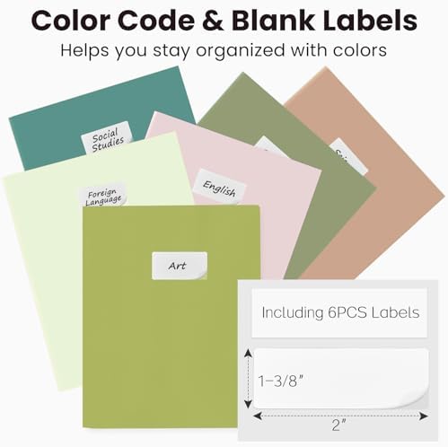 Sooez 7Pack Folders with Pockets, Plastic Pocket Folders with Extra Labels - Image 2
