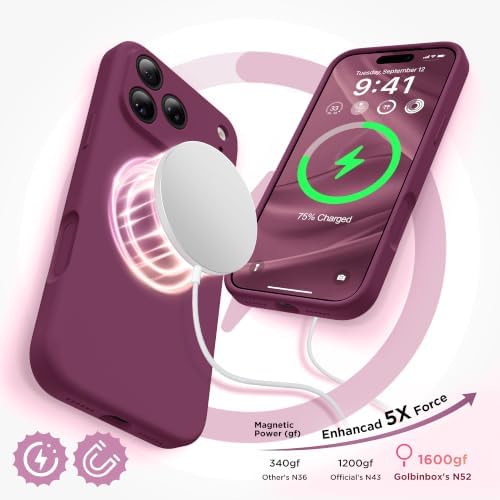 GolbinBox Magnetic for iPhone 18 Pro Case/17 Pro Case, Deep Red - Image 3
