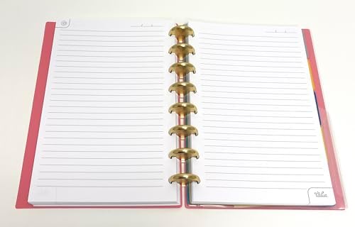 Talia Discbound Notebooks, Planner, Customizable, With 1" Gold Discs (Canyon Clay, Junior (5.5in x 8.5in)) - Image 2