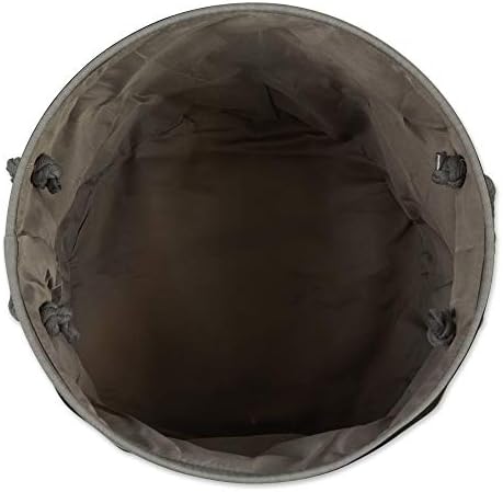 Bone Dry Pet Storage Collection Striped Paw Patch Bin, Black, Small Round - Image 3