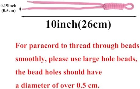 KJML DIY Paracord Keychain 12pcs Paracord Rope Keychain Braided Cord Rope Bag Charm for Purse Handbag Decoration Accessories - Image 6