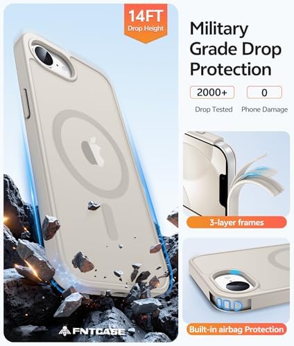 FNTCASE for iPhone 17e/ iPhone 16e Case, Fit for Magsafe, Screen Protector - Image 5