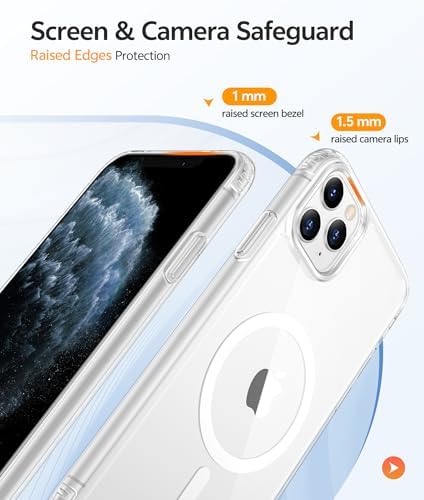 FNTCASE for iPhone 11 Pro Case, Fit for Magsafe, Clear Anti Yellowing - Image 4