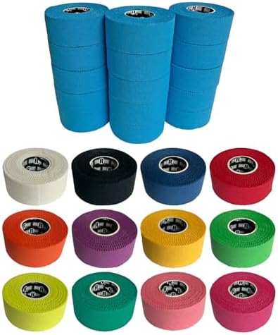 Ringside 1” Athletic Trainers Tape, 15 Rolls, Adhesive Cotton, Light Blue by Ringside