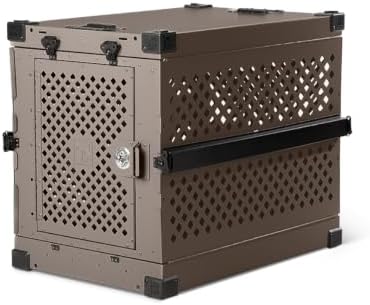 Impact Collapsible Dog Crate - Heavy Duty Travel Aluminum Kennel, Gray, 24" - Image 3