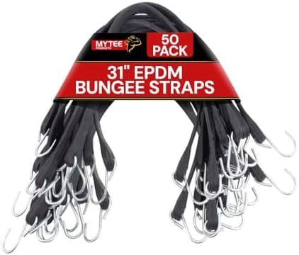 Mytee Products 31" EPDM Tarp Bungee Straps w/Crimped Hooks -50 Pack - Image 2