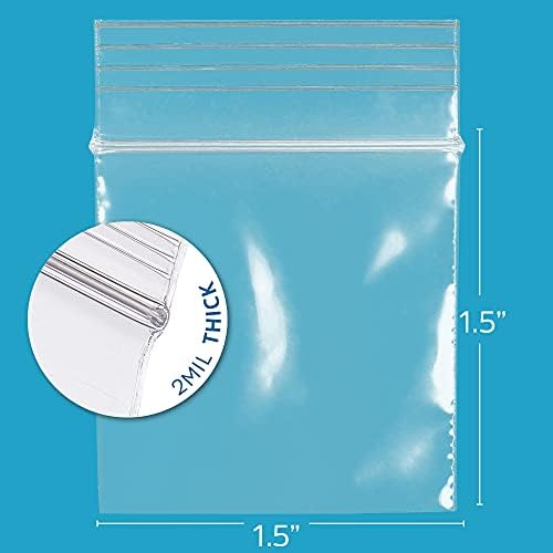 1.5" x 1.5" Tiny Zip Bags, 30000 Pack, 2 Mil, Reclosable Jewelry Bags, GPI - Image 2
