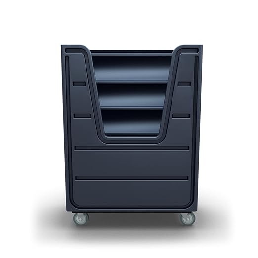 Meese 72P Commercial Laundry Linen Truck Cart, Polyethylene, Poly Base - Image 2