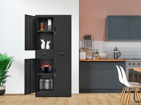 BESFUR 71“H Metal Storage Cabinet - Image 7