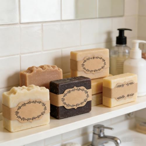 Brown Blank Kraft Soap Labels 120pcs (Decorated) - Image 6