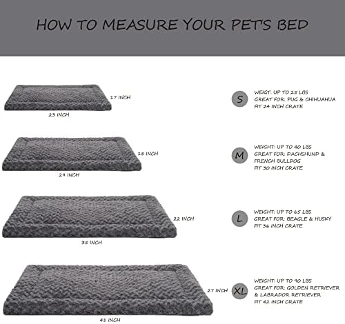 Washable Dog Bed Mat Crate Pad Soft Fluffy Pet Kennel Beds Dog Sleeping Mattress for Large Jumbo Medium Small Dogs, 30 x 19 Inch, Gray (Pack of 2) - Image 6
