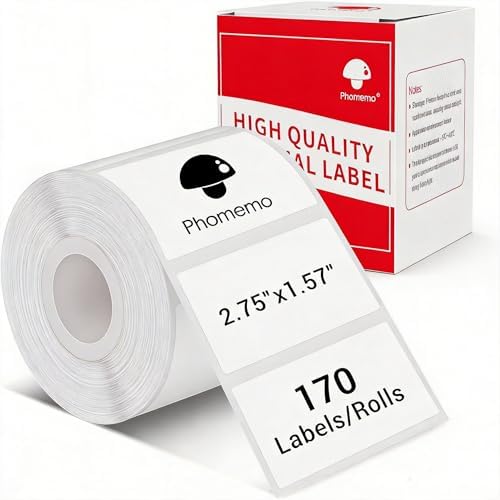 Phomemo M220 Thermal Labels 2.75"x1.57" for M220/M221/M250/M260, 170 PCS by Phomemo
