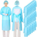 TrelaCo 20 Pack Disposable Isolation Gowns PPE Gown Set with Sleeves,Blue by TrelaCo