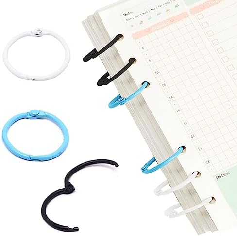 Small Binder Rings 1 inch, Book Rings 100pc, Flash Card Rings Index Card Ring Loose Leaf Binder Rings Multi-Color Ring Clips Metal Rings for Index Cards Rings for Paper (10 Colors) - Image 4