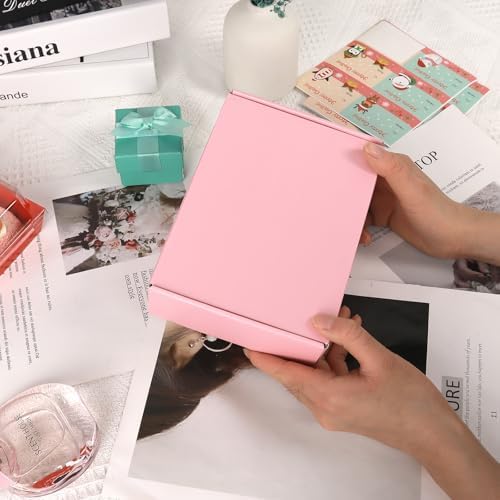 30 Pack 6x4x1.6 Small Shipping Boxes for Small Business, Pink Corrugated Cardboard Boxes for Shipping Packaging Mailing - Image 6