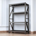 Heavy Duty Warehouse Shelving 4-Tier Industrial Steel Storage Shelves, 2600LB Capacity Per Shelf, Adjustable Shelves for Garage/Factory/Commercial Use (Black, W47*D23.7*H69) by Unknown